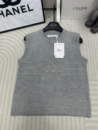 Dior Clothing Waistcoat Embroidery Knitting Spring/Summer Collection