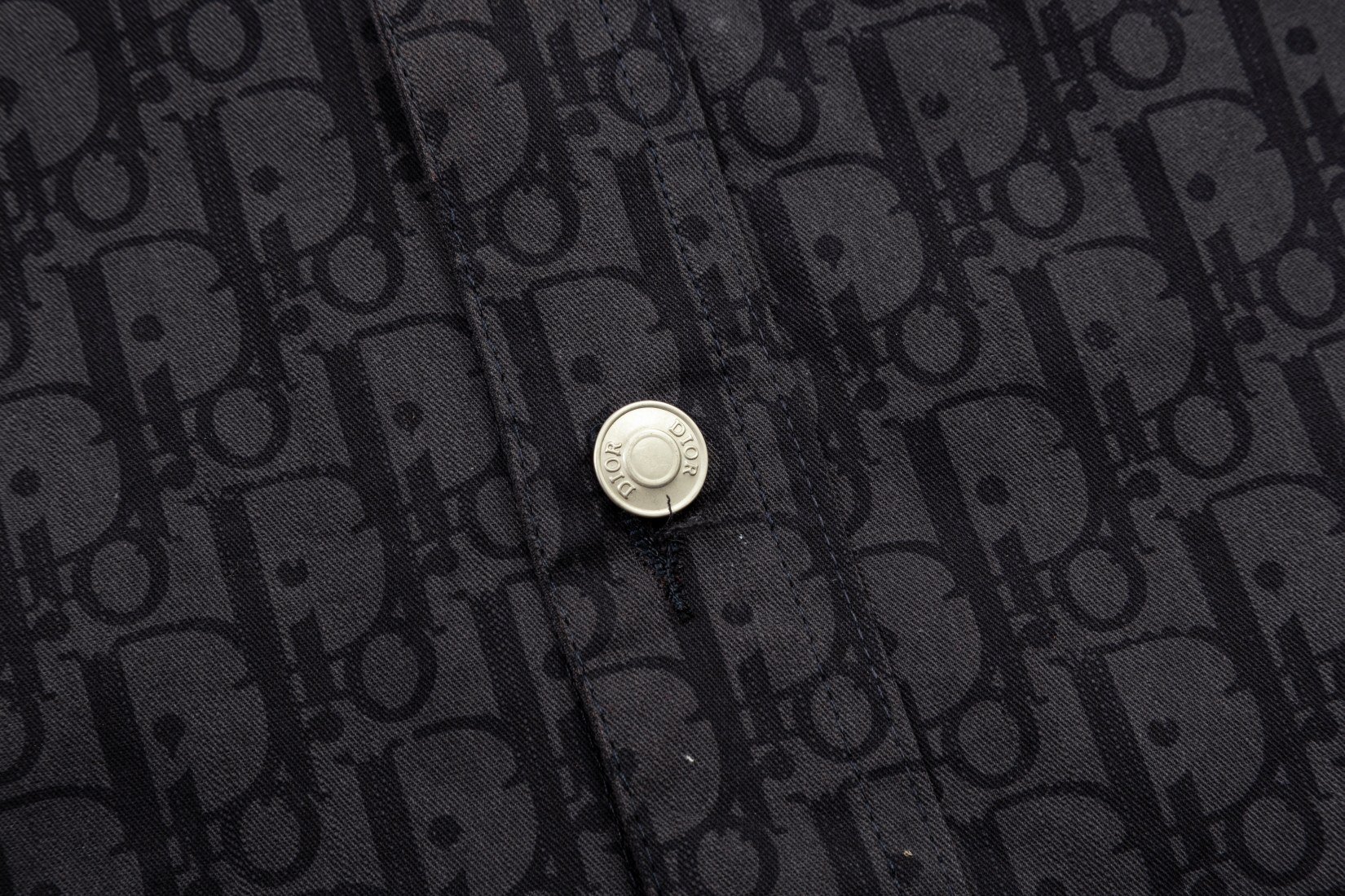 Dior CD 長袖衬衫牛仔外套 - 海軍蓝色提花デザイン