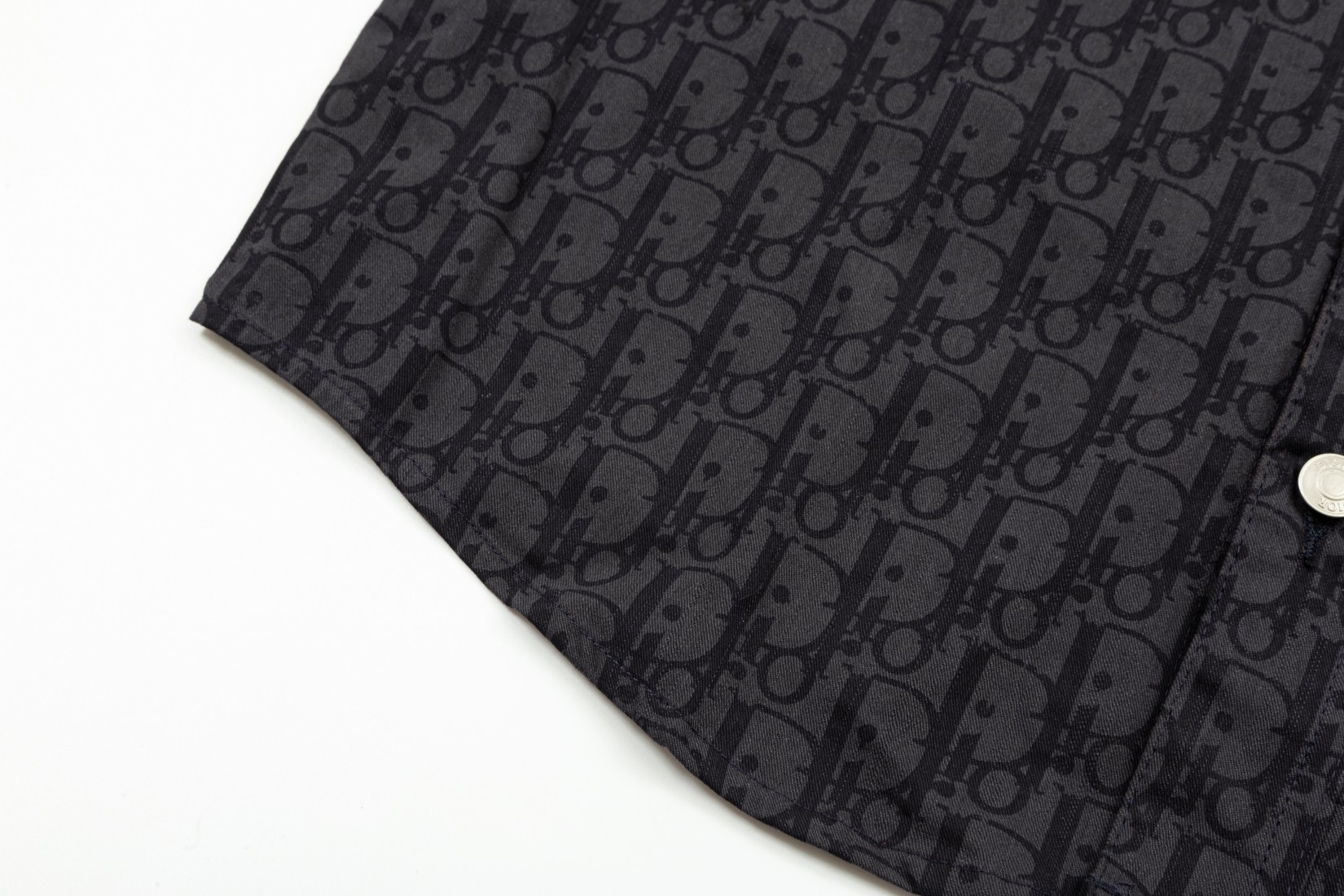 Dior CD 長袖衬衫牛仔外套 - 海軍蓝色提花デザイン