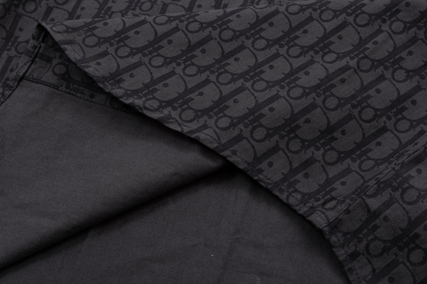 Dior CD 長袖衬衫牛仔外套 - 海軍蓝色提花デザイン