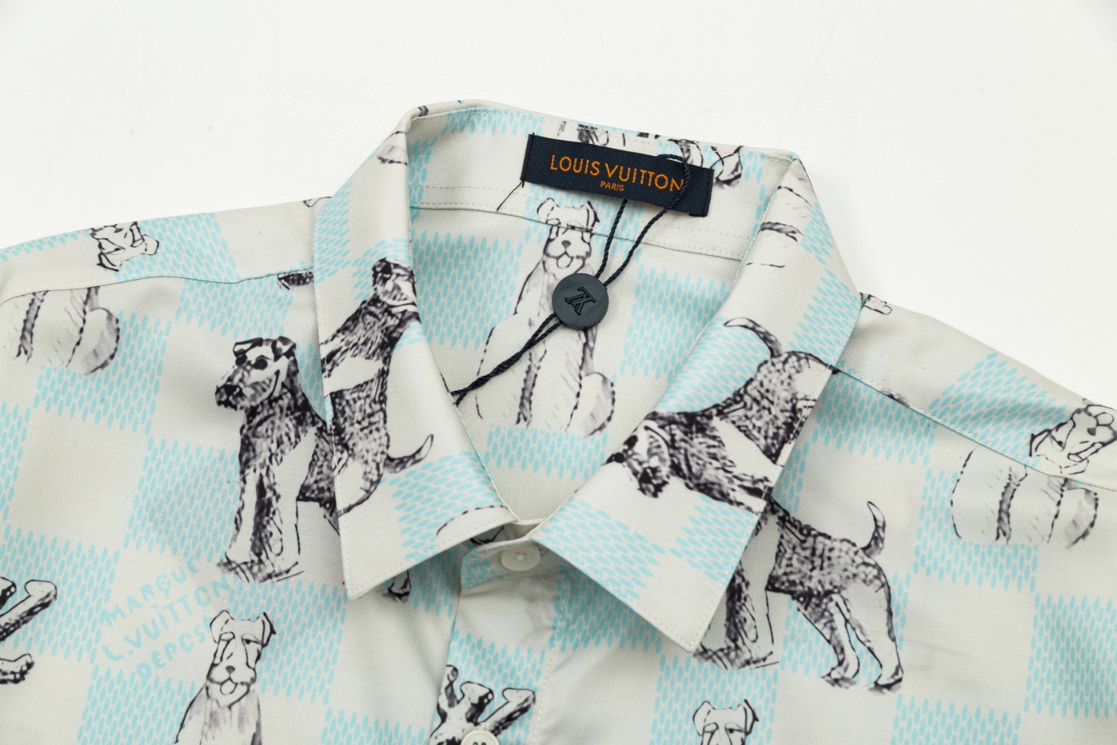 ルイ・ヴィトン 猎狐梗ロゴ長袖シャツ 高級版