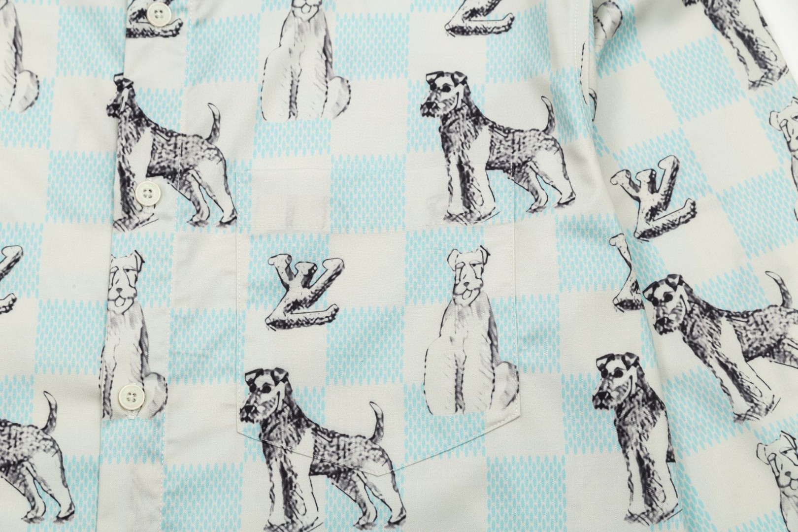 ルイ・ヴィトン 猎狐梗ロゴ長袖シャツ 高級版