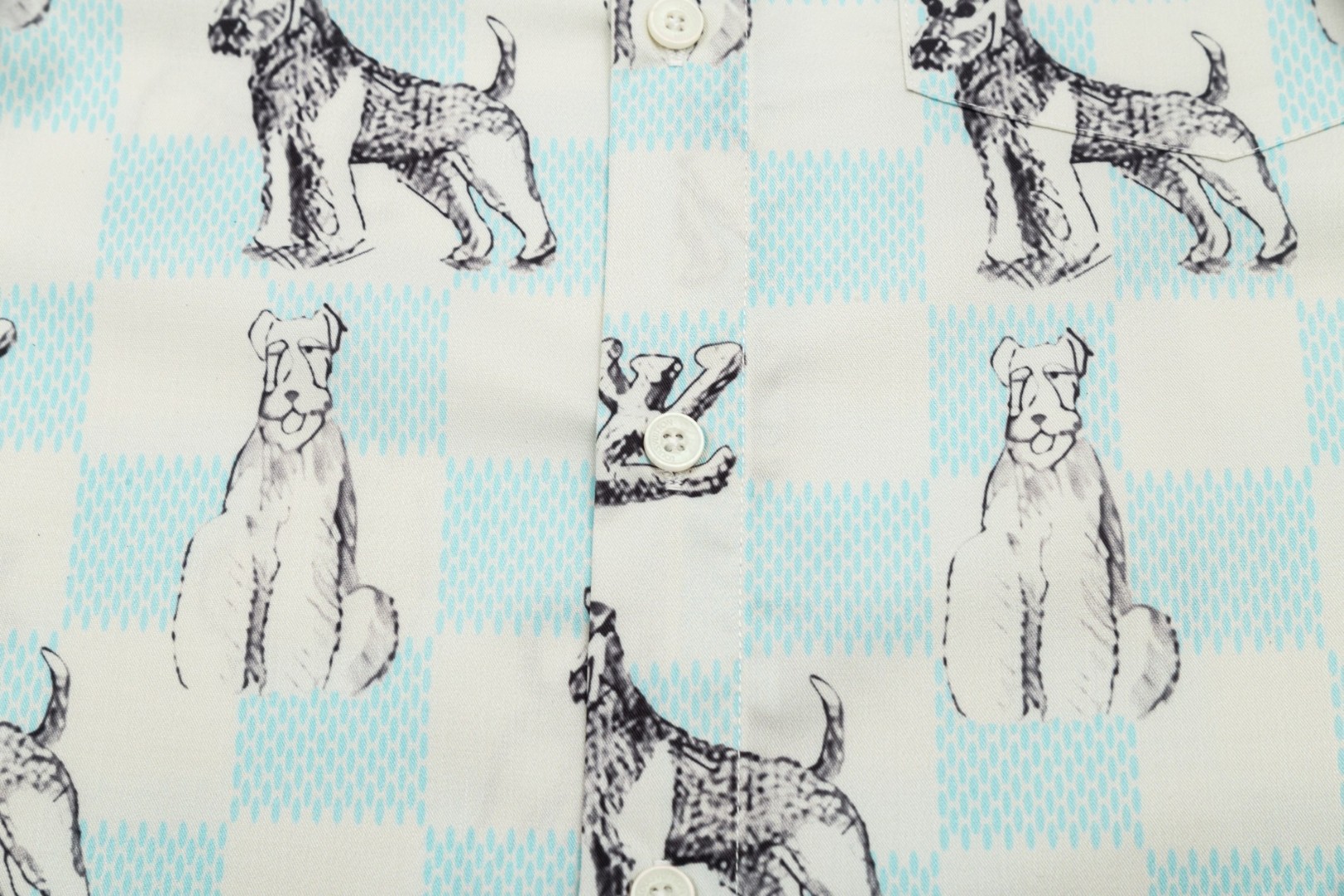 ルイ・ヴィトン 猎狐梗ロゴ長袖シャツ 高級版