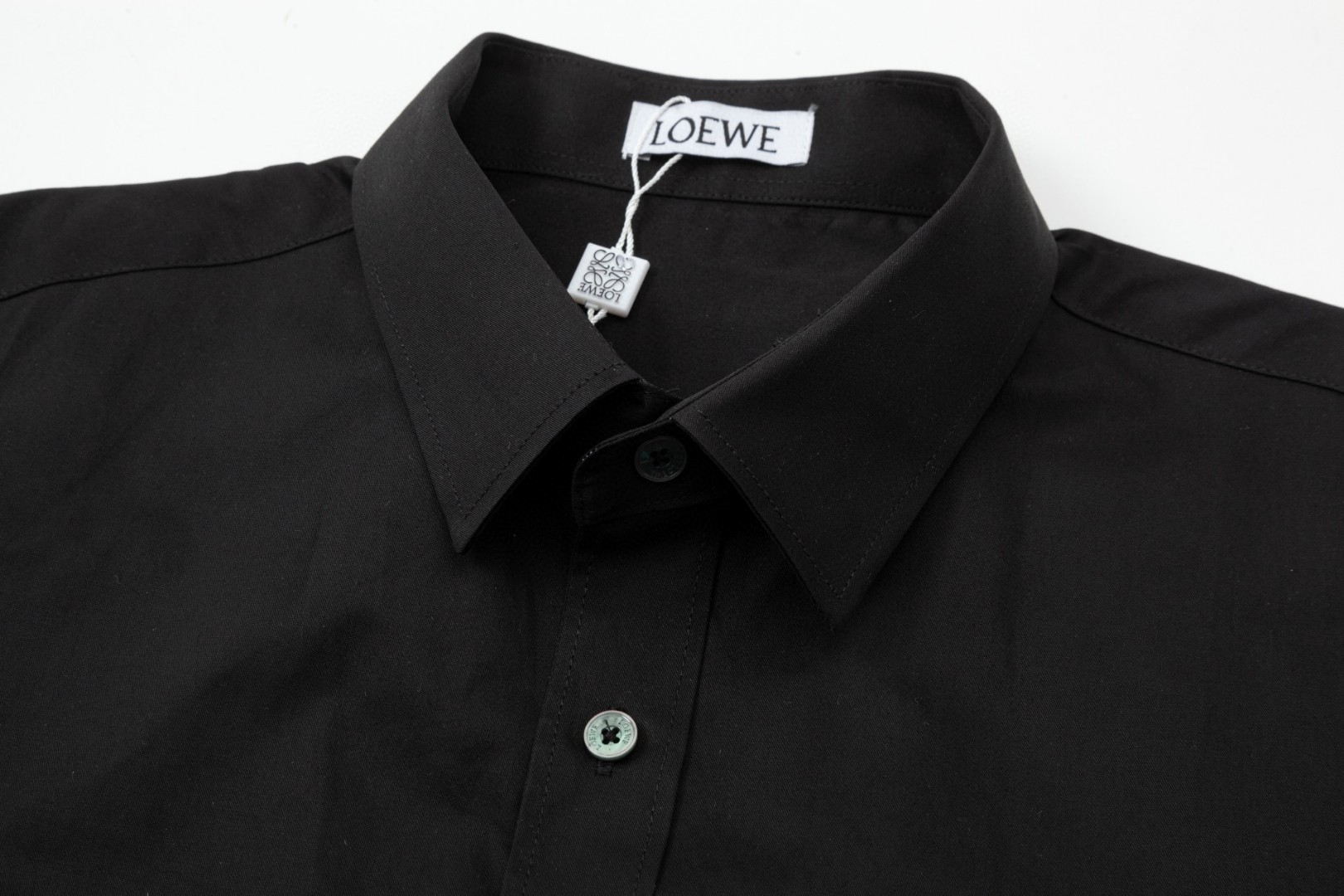 Loewe 胸前撞色毛巾绣後背彩虹Logo長袖衬衫 - 高級刺繍仕立て