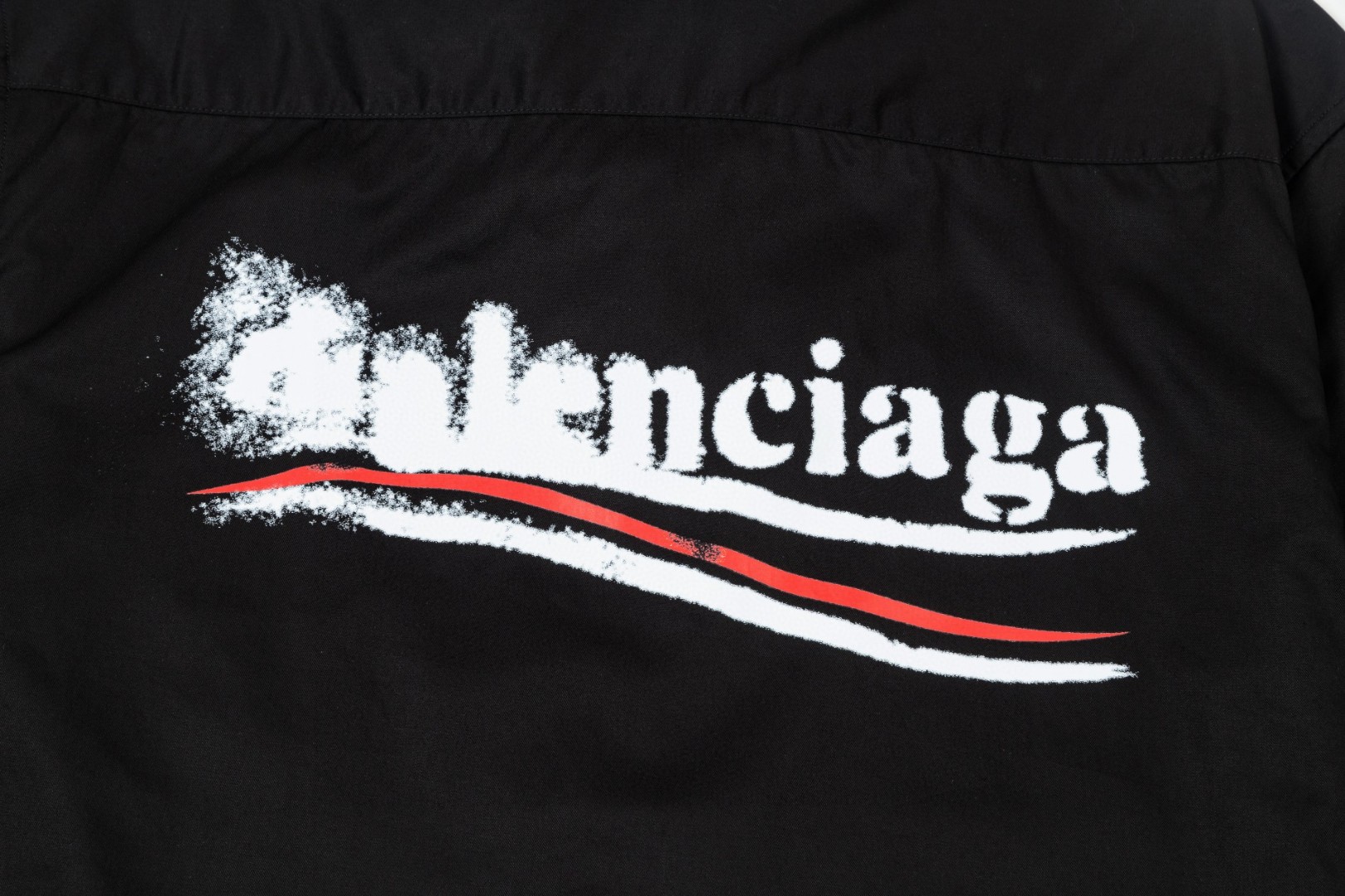 Balenciaga クラシックロゴ長袖シャツ - 高品質な仕立てと快適さ