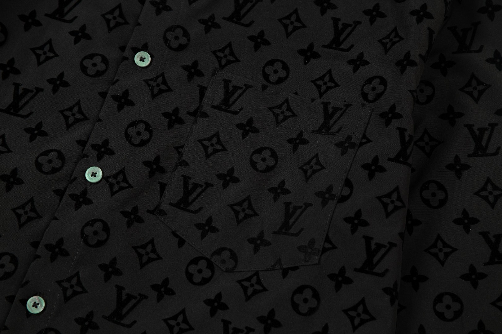 Louis Vuitton モノグラム植绒長袖シャツ 高級版