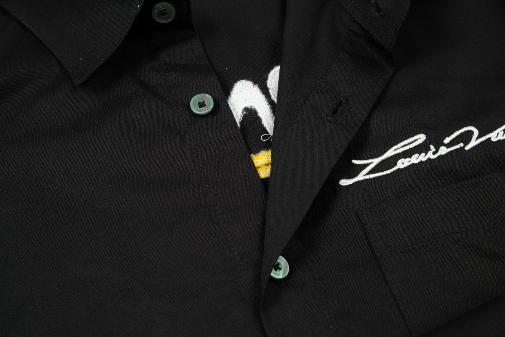 LV 花卉刺繍長袖衬衫 高級仕立て・細部までこだわり