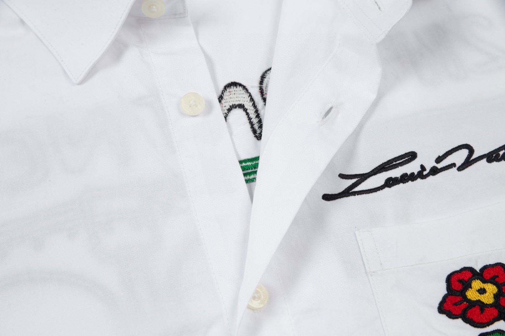 LV 花卉刺繍長袖衬衫 高級版・精工制作