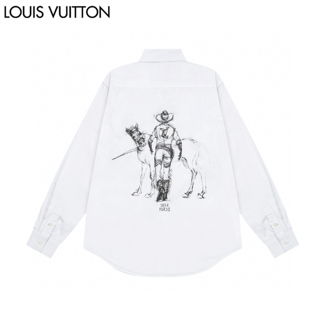 LV 路易威登 西部牛仔馬師シリーズ印花長袖衬衫 高級版