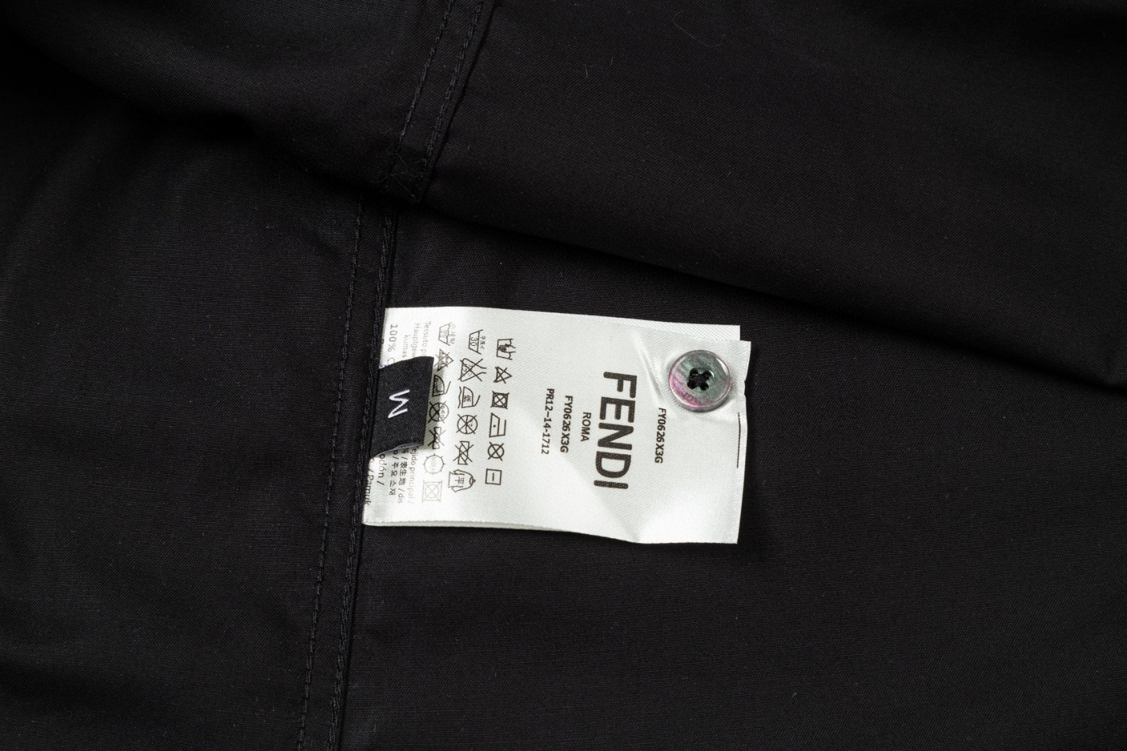 Fendi 芬迪 ロゴ刺繍長袖シャツ 高級素材使用