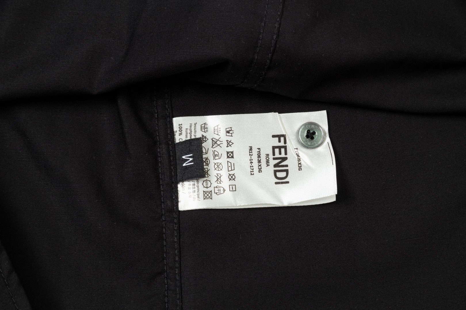 Fendi 胸前口袋徽章Logo長袖衬衫 高級版・透気性抜群・完璧な細部処理