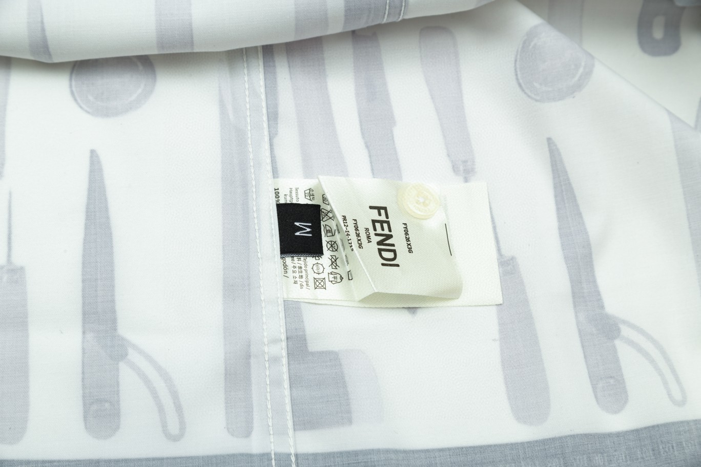 FENDI 芬迪 工匠工具図案長袖衬衫 高品質デザイン