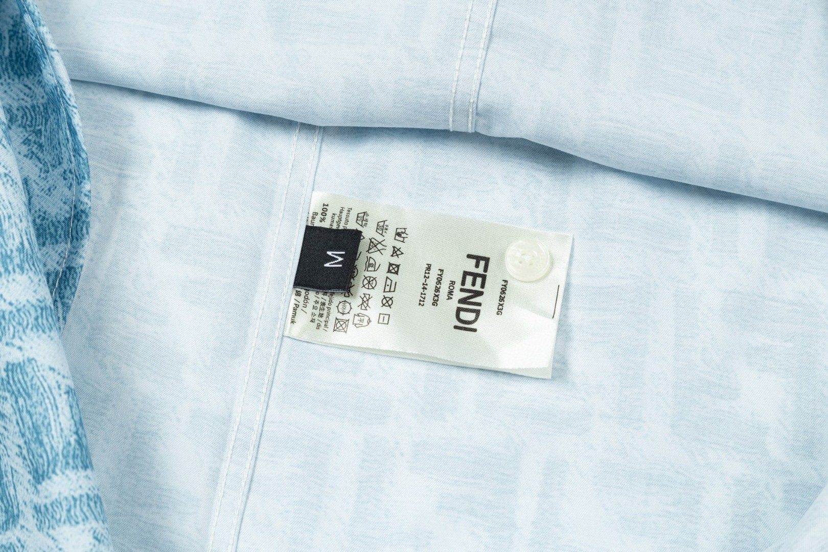 FENDI 芬迪 クラシック双F数码LOGO長袖衬衫 高品質カスタム