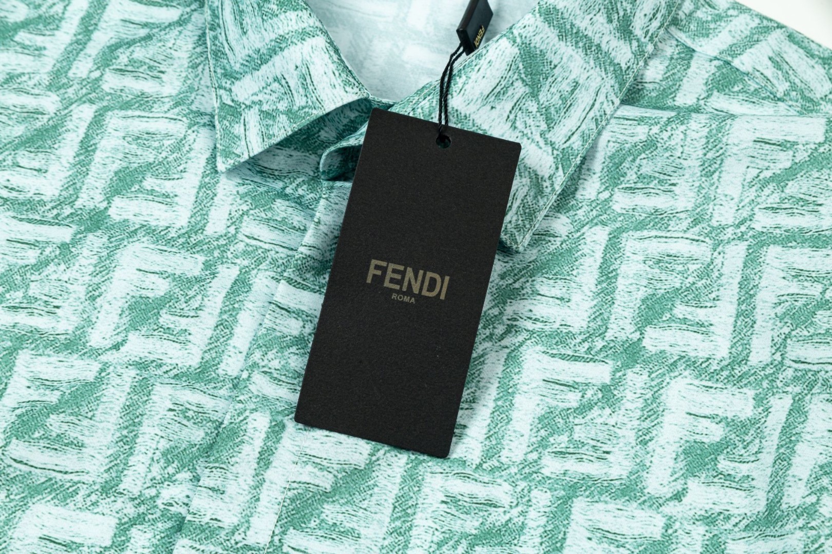 FENDI 芬迪 经典满印双F数码LOGO長袖衬衫