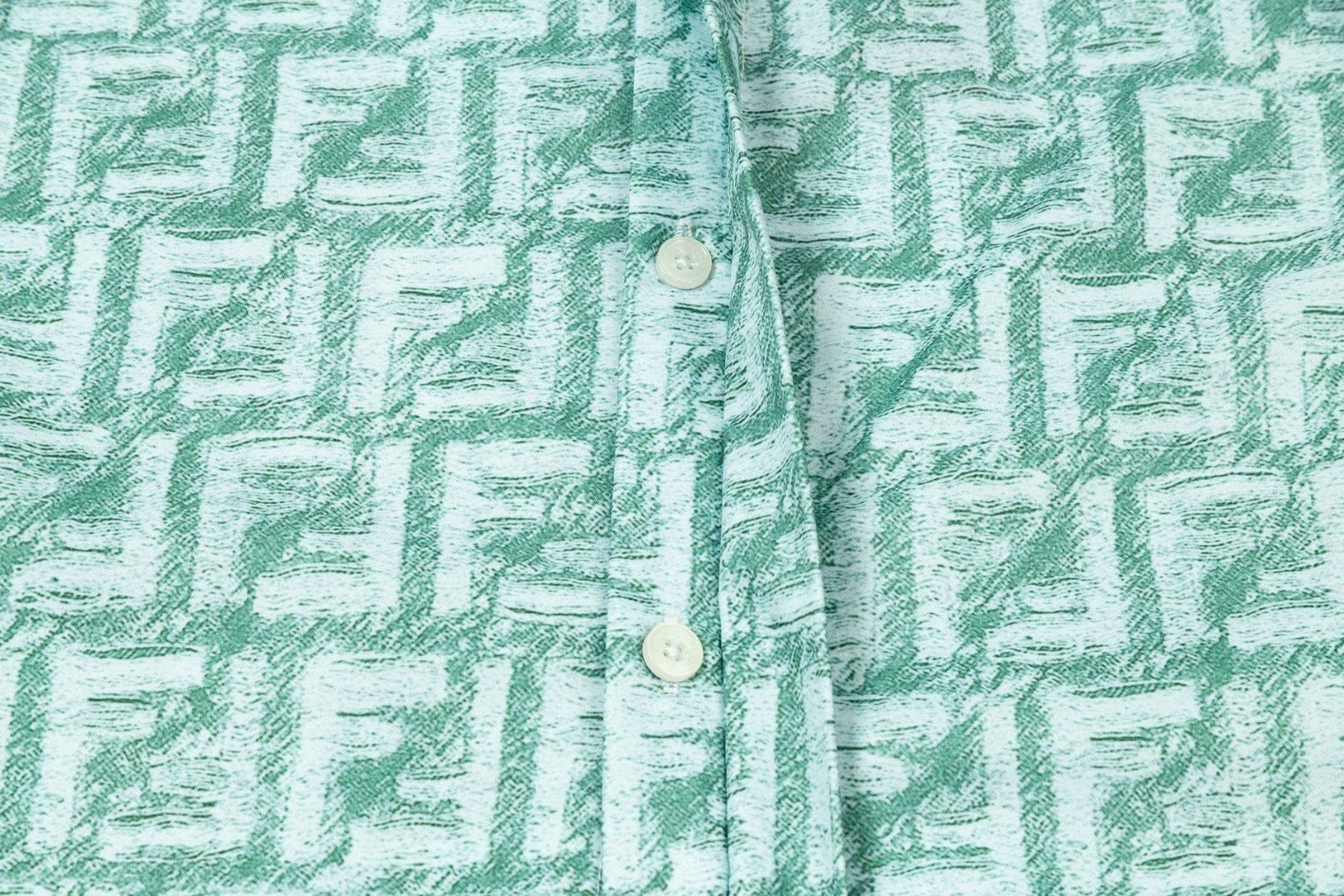 FENDI 芬迪 经典满印双F数码LOGO長袖衬衫