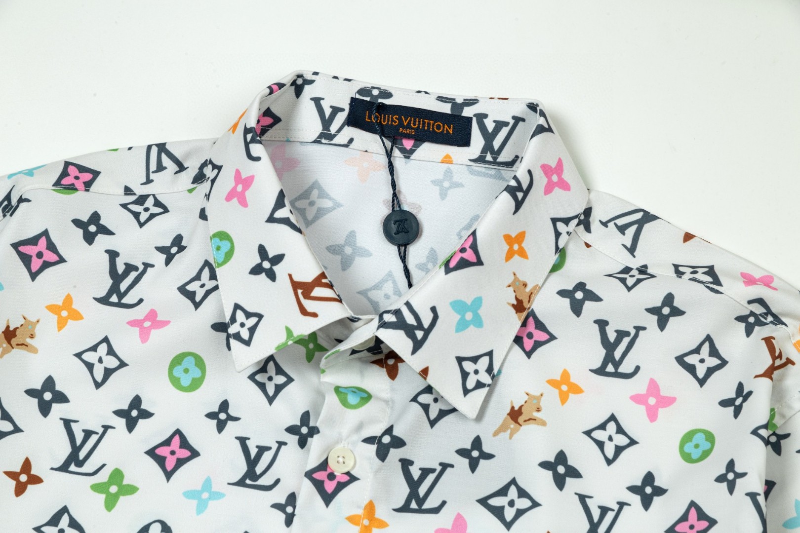 LV 路易威登 水彩老花Logo長袖衬衫 高級感あふれるデザイン