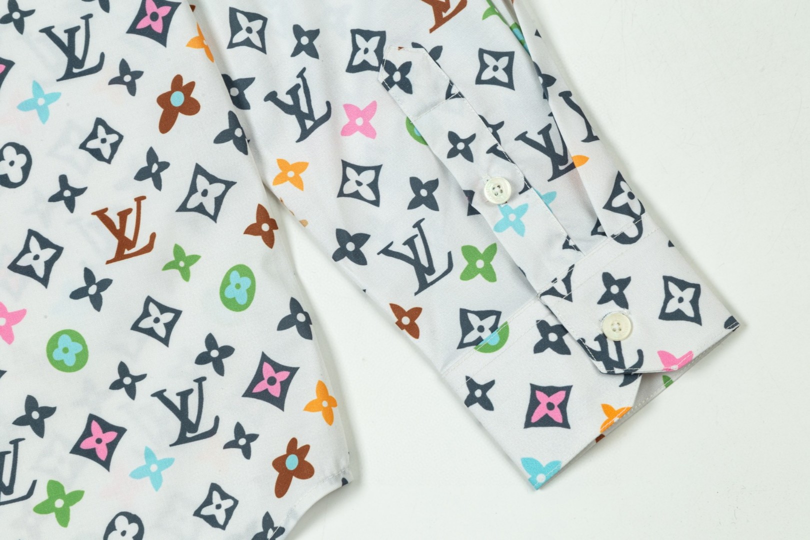 LV 路易威登 水彩老花Logo長袖衬衫 高級感あふれるデザイン