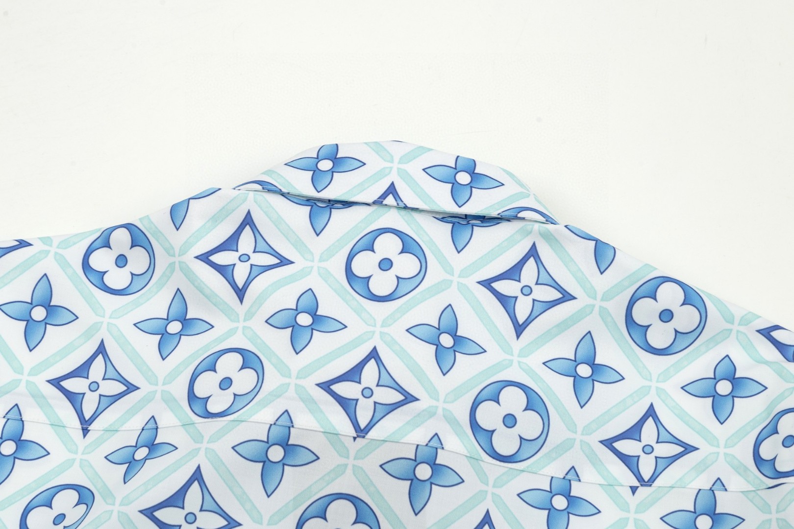 LV 路易威登 ブルー老花柄 長袖シャツ 高級仕様