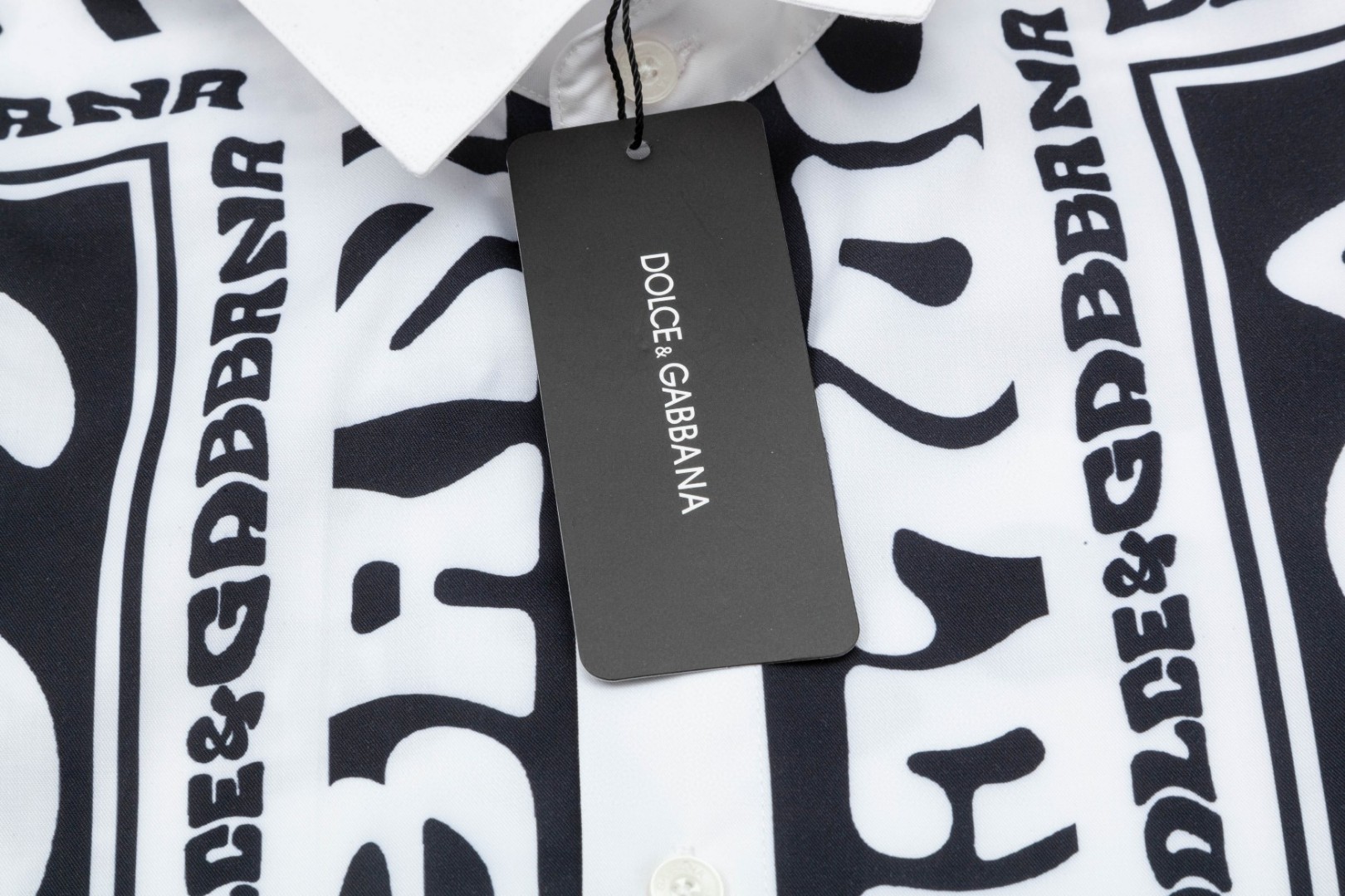 杜嘉班纳 マ約リカ黒白長袖衬衫 高級版・快適な着心地