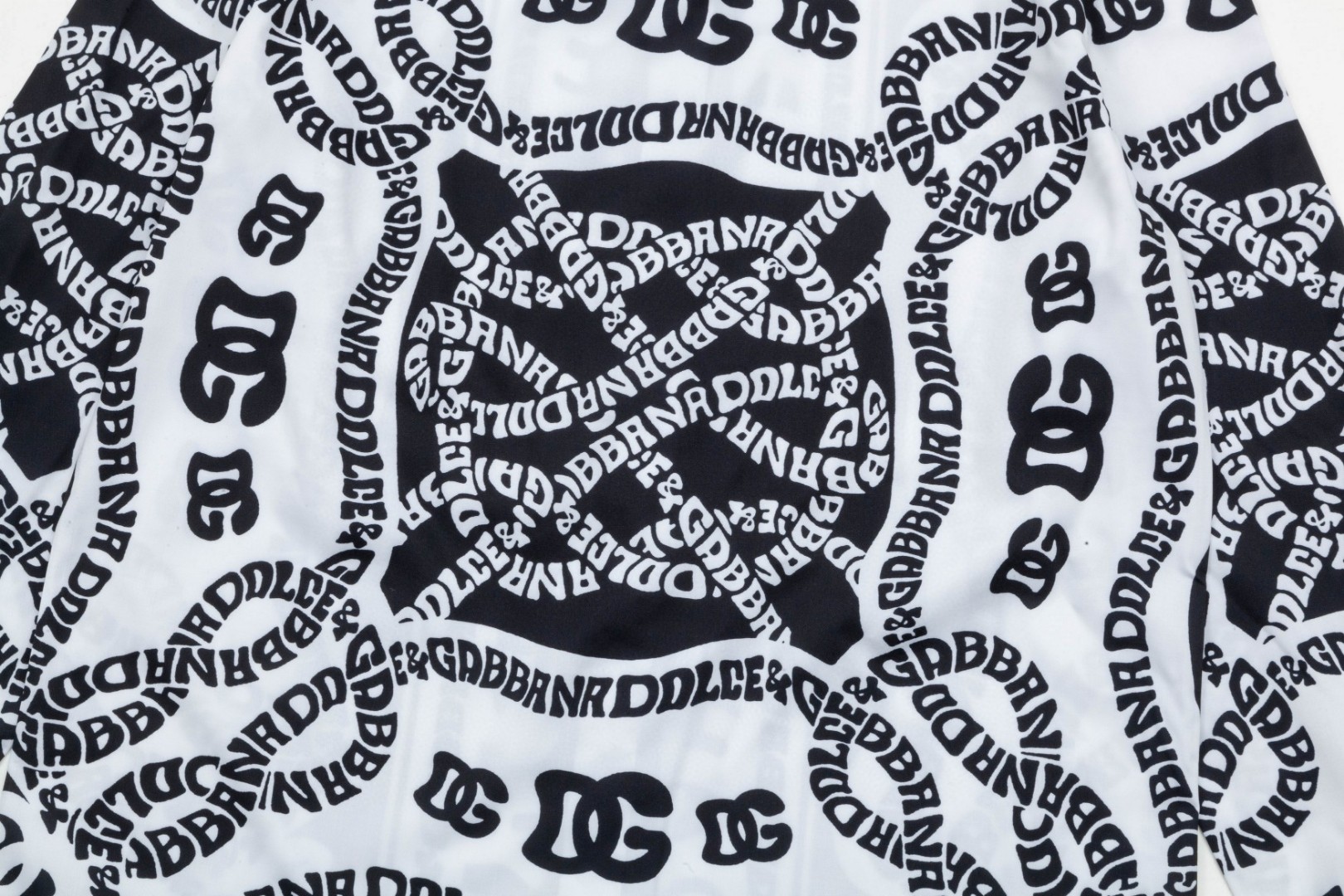 杜嘉班纳 マ約リカ黒白長袖衬衫 高級版・快適な着心地