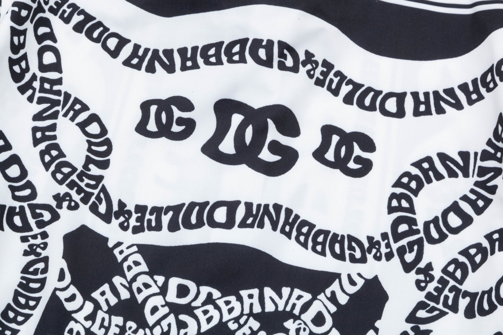 杜嘉班纳 マ約リカ黒白長袖衬衫 高級版・快適な着心地