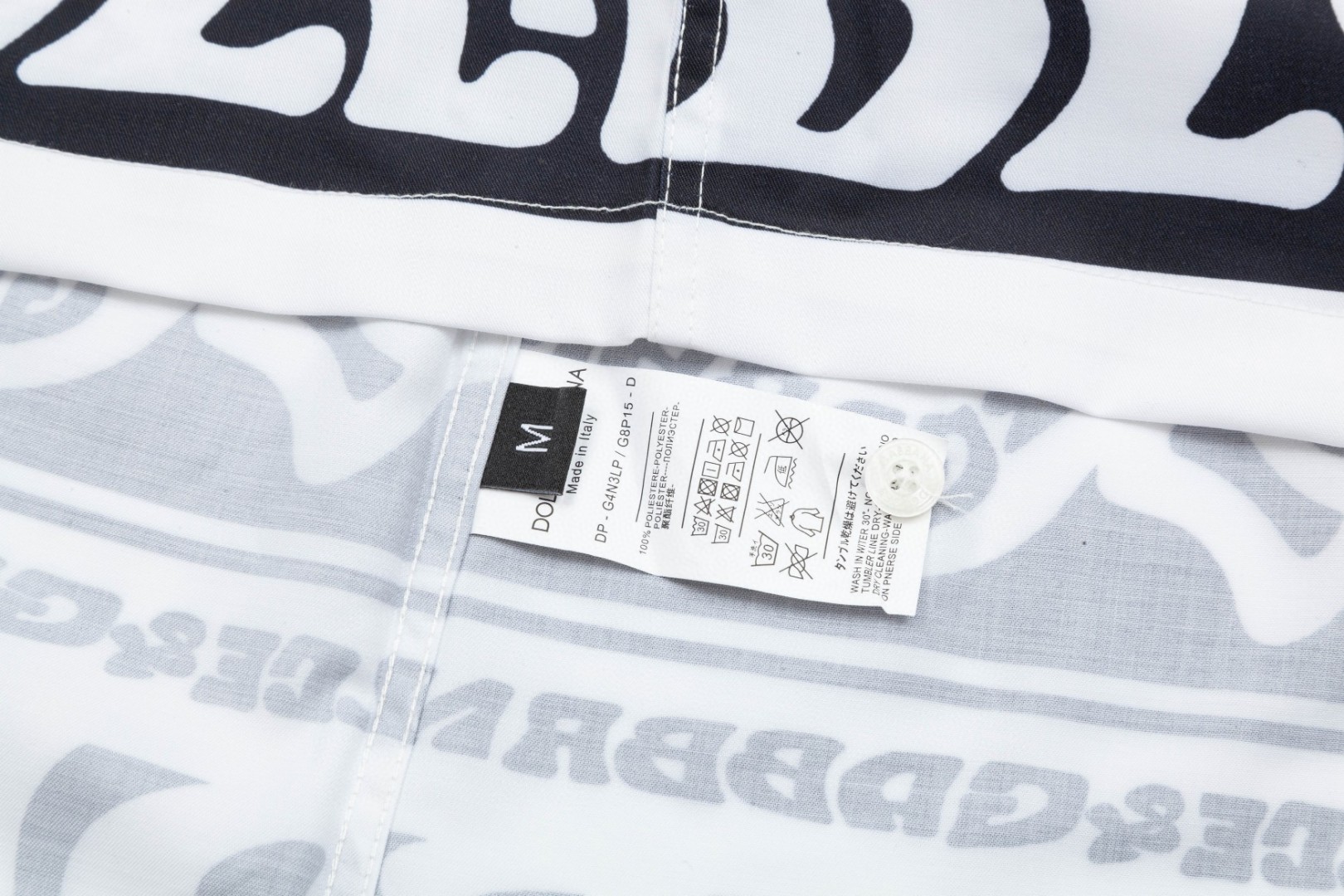 杜嘉班纳 マ約リカ黒白長袖衬衫 高級版・快適な着心地