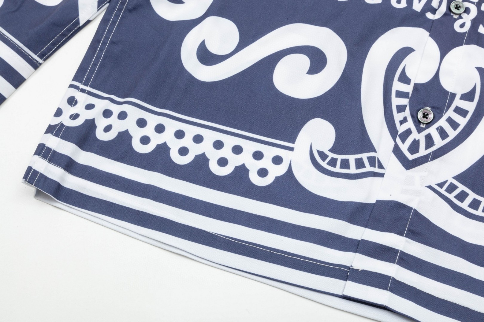 杜嘉班纳 マ約利カ柄 数码印花長袖シャツ 高級版