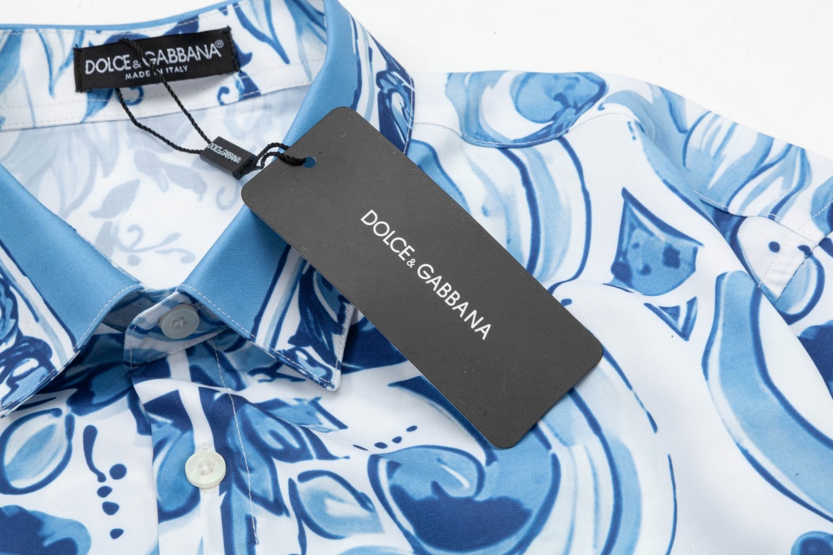 杜嘉班纳 マヨリカ数码印花Hawaii長袖衬衫 高級感あふれる針細工