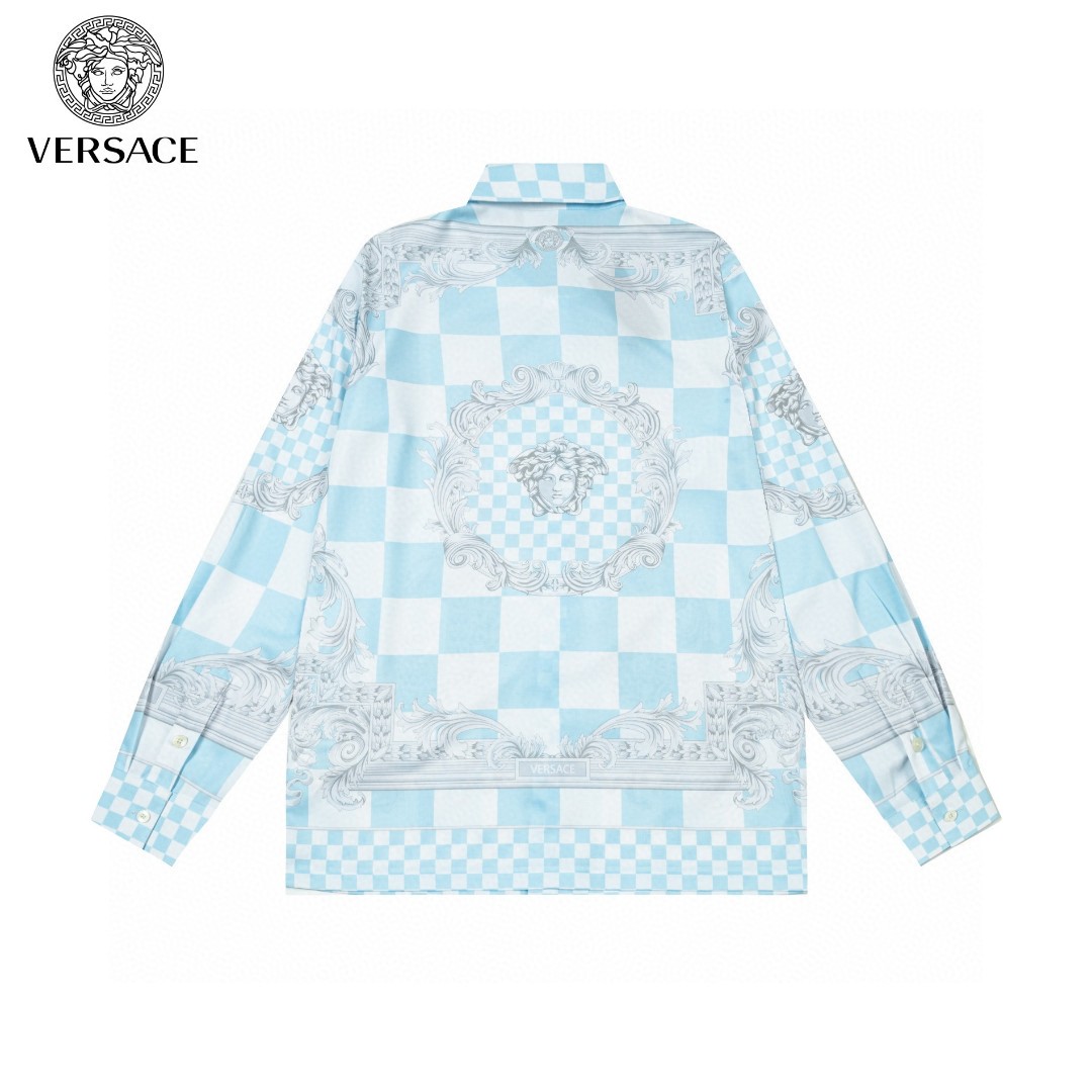 Versace 美杜莎宮廷風 数字印刷長袖シャツ 高品質仕上げ