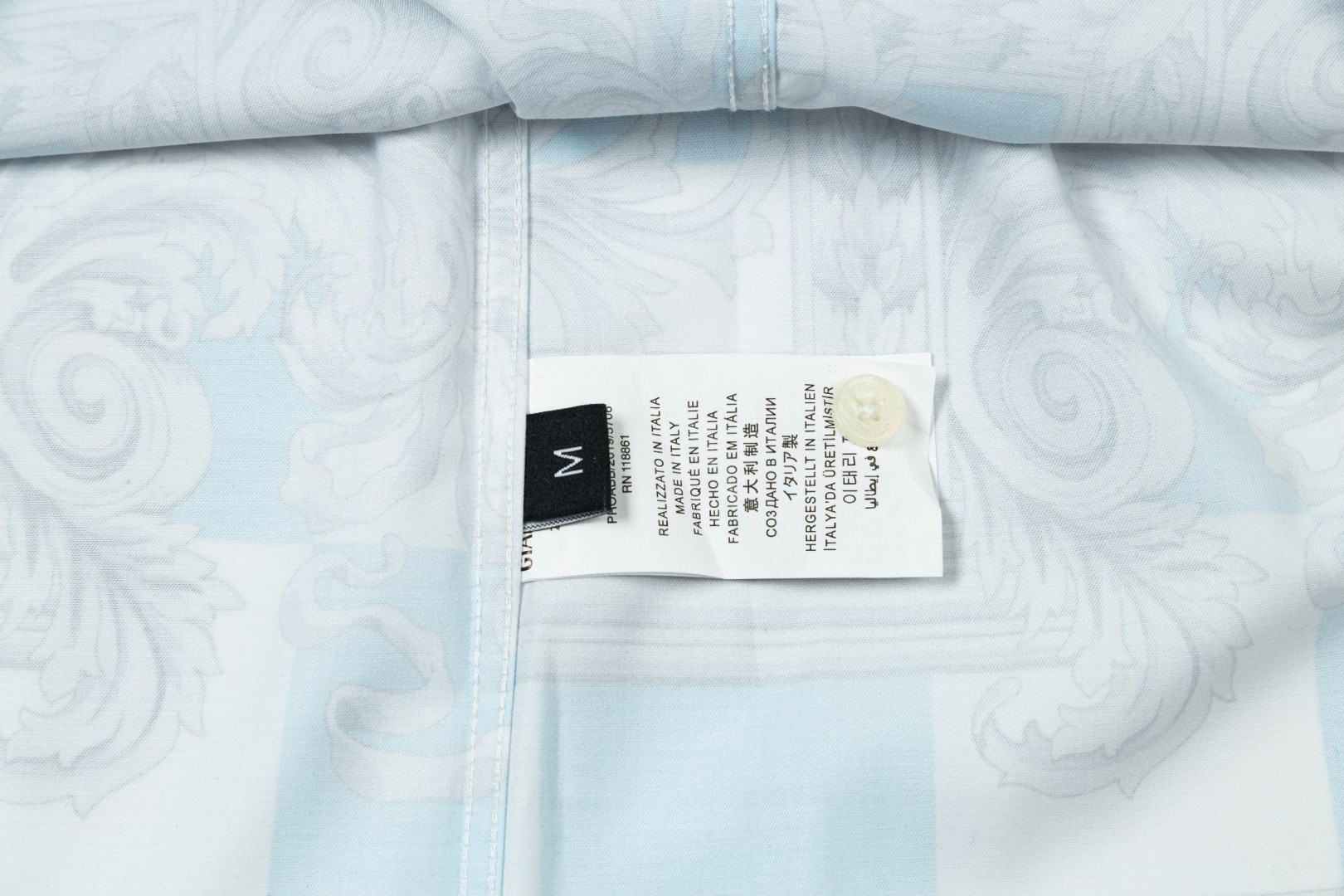 Versace 美杜莎宮廷風 数字印刷長袖シャツ 高品質仕上げ