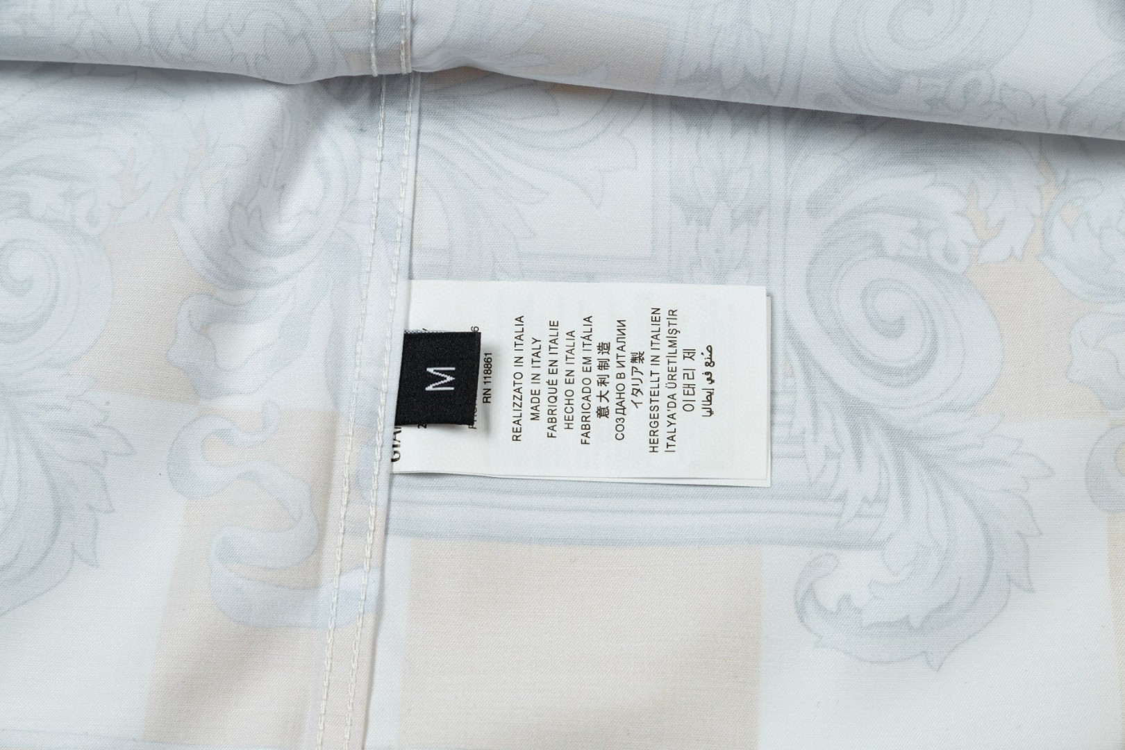 Versace 美杜莎宮廷風 数字印花長袖衬衫 高品質仕立て