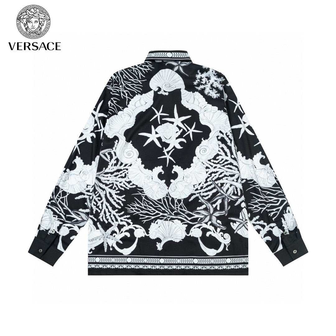 Versace 美杜莎長袖衬衫 数码印花 高品質