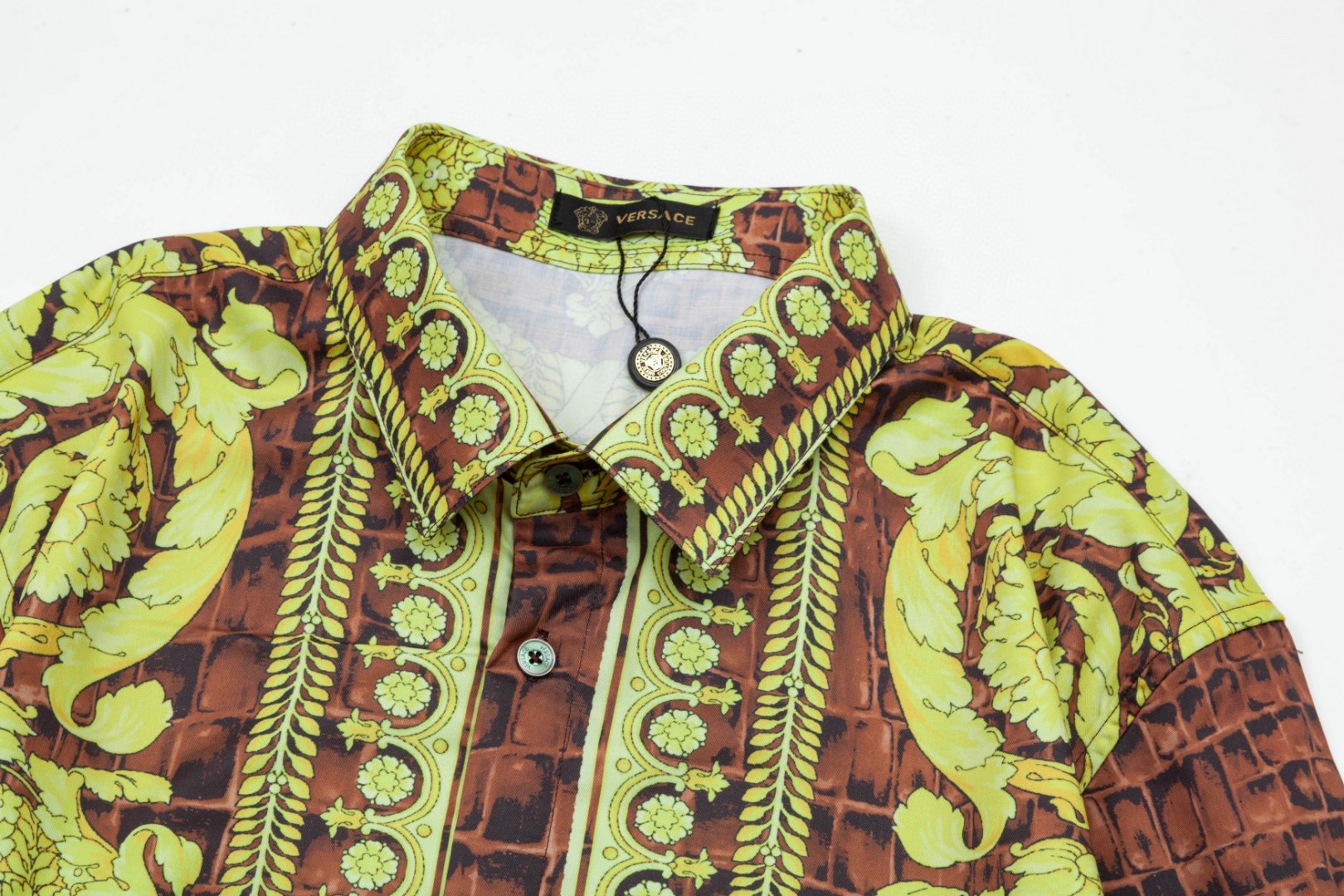 Versace 美杜莎宮廷風デジタルプリント長袖シャツ 高級版