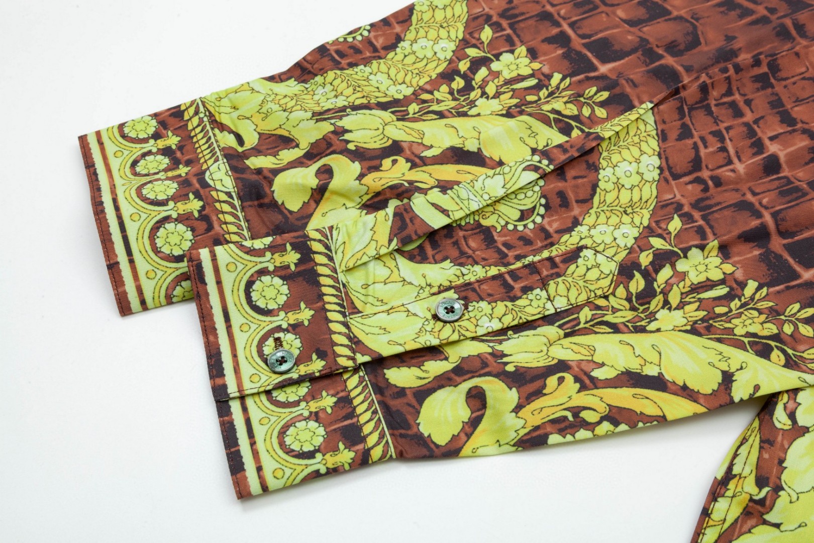 Versace 美杜莎宮廷風デジタルプリント長袖シャツ 高級版