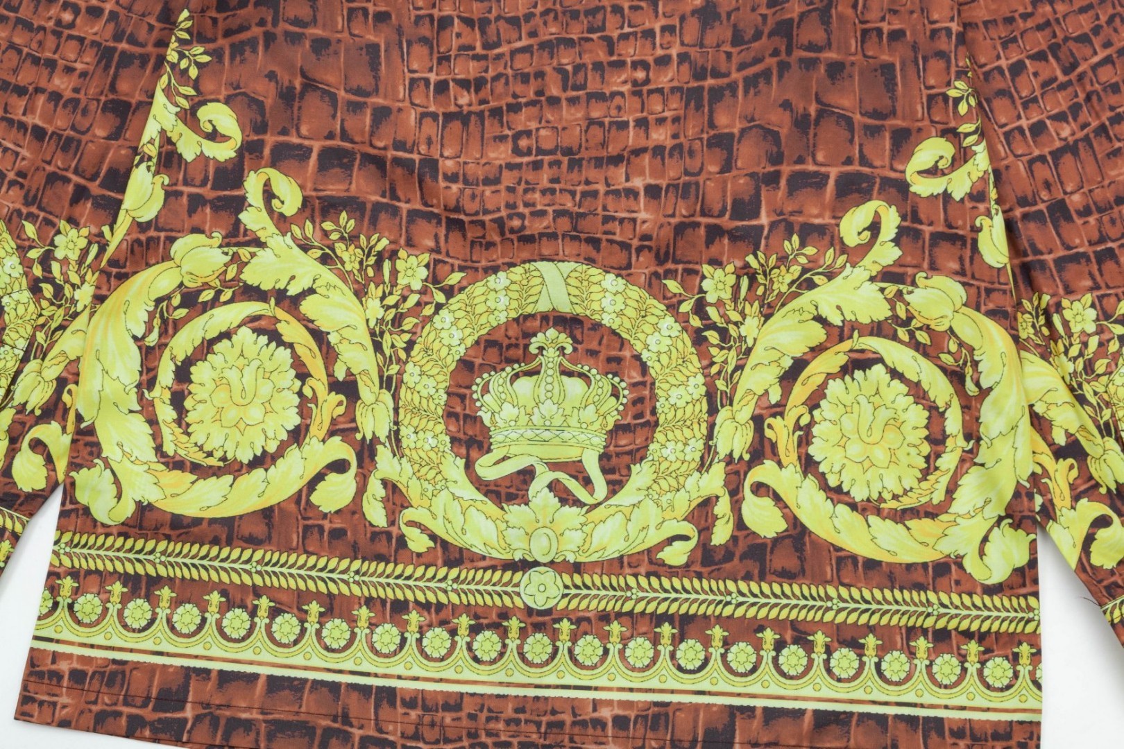 Versace 美杜莎宮廷風デジタルプリント長袖シャツ 高級版