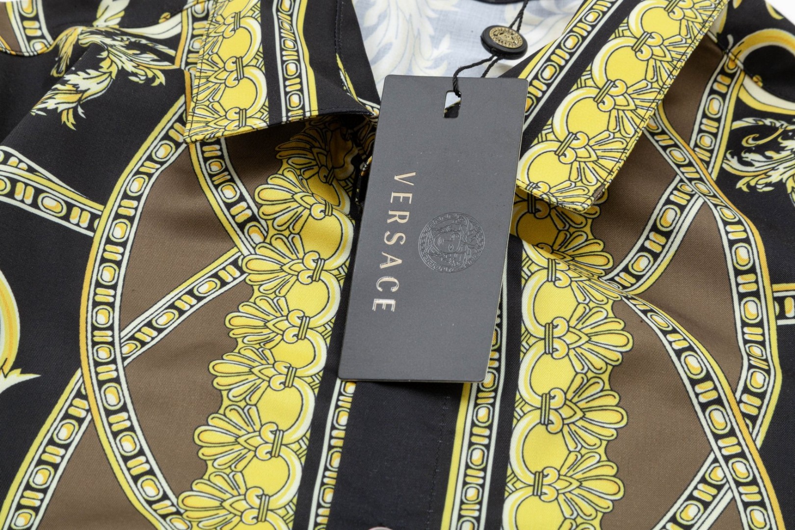 Versace 美杜莎宮廷風 数字印花長袖衬衫 高級版