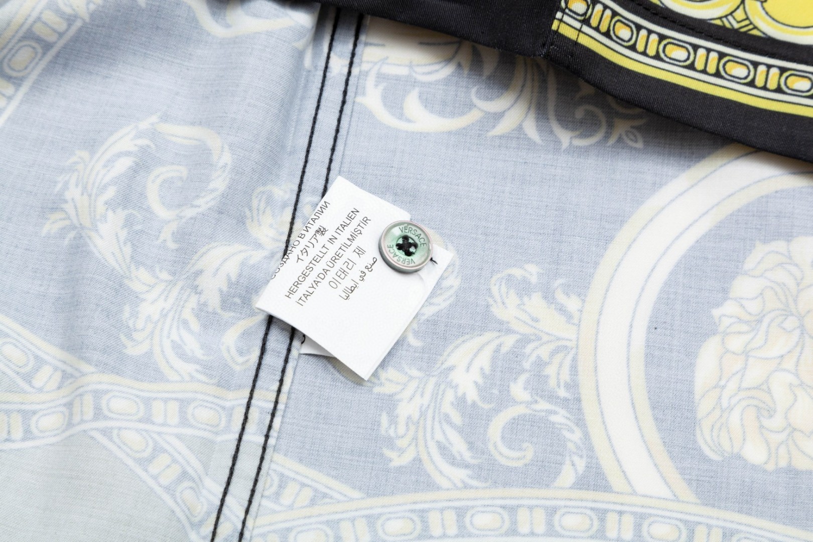 Versace 美杜莎宮廷風 数字印花長袖衬衫 高級版