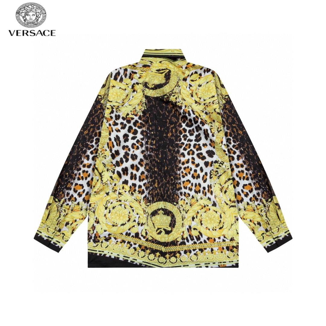 Versace 美杜莎宮廷風数码印花長袖衬衫 高端バージョン