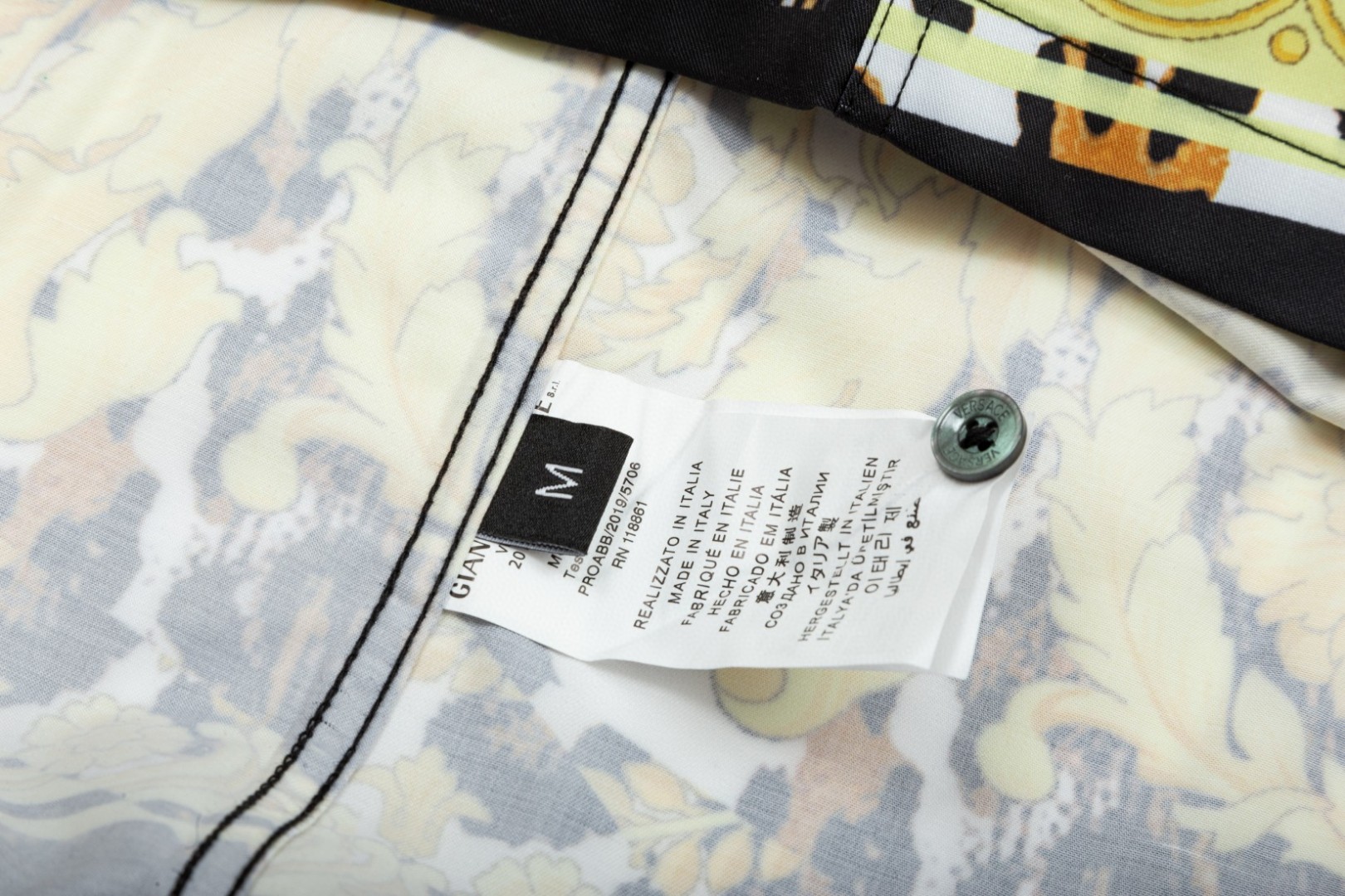 Versace 美杜莎宮廷風数码印花長袖衬衫 高端バージョン