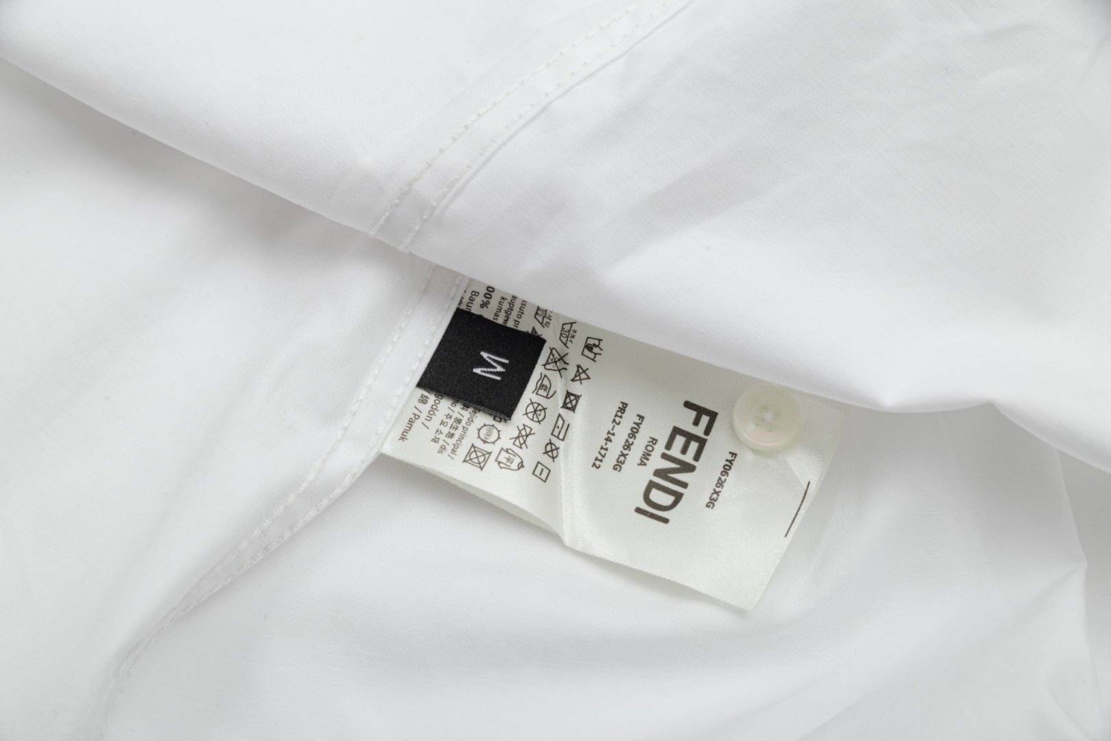 FENDI 芬迪 胸前悪魔小眼睛刺繍長袖シャツ 高品質なデザイン