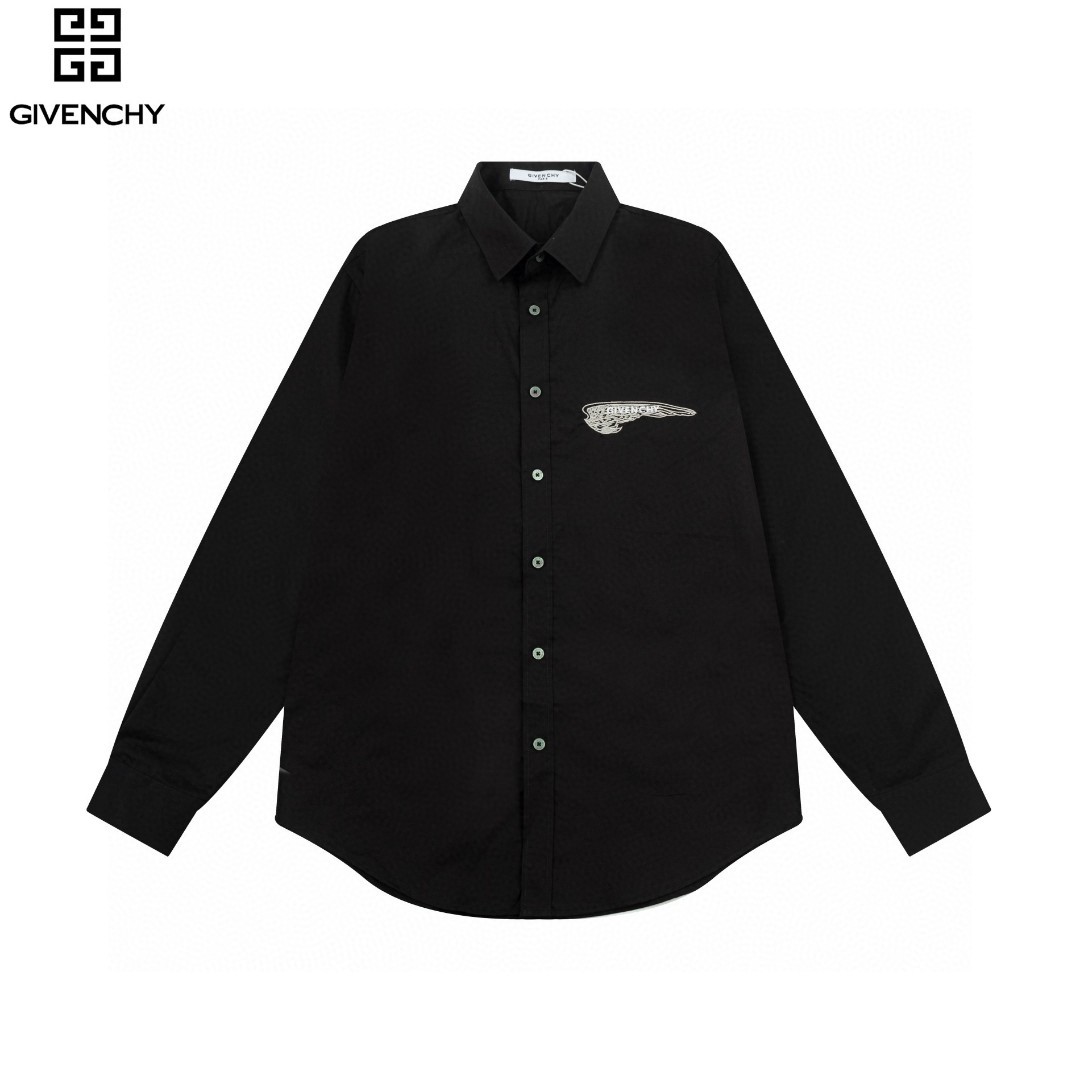 Givenchy GVC 🔥Camisa de manga larga bordada con alas de ángel de la estrella de la guarda de la serie de cartas del ta…