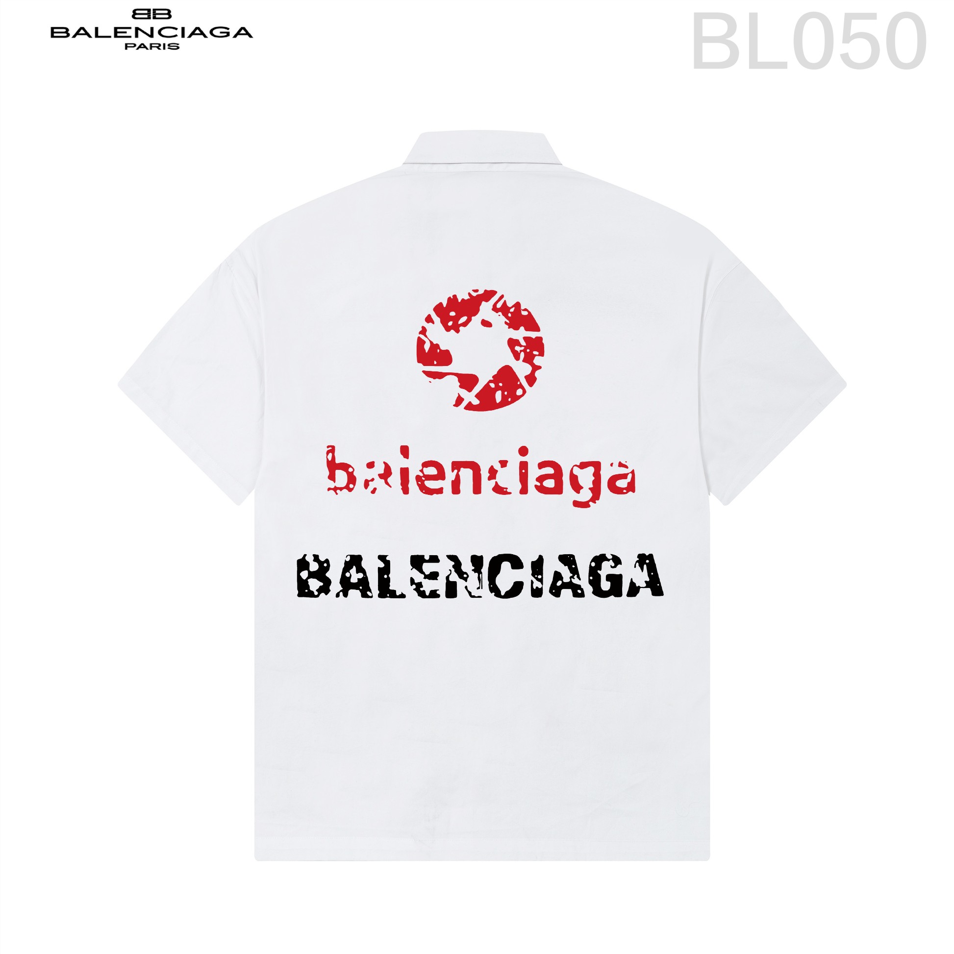 P118 Balenciaga 巴黎世家 
🔥爆款来袭 经典Logo印花短袖衬衫 2024ss官网新款短袖 衬衫 衬衣，精美直喷Logo印花 高端版本，专柜定制面料 透气舒适度高，精工制作，细节处理完美无可挑剔，✅定制logo刻字纽扣，三标齐全。品牌元素设计理念，体现高品质。手感细腻柔软！呈现休闲裁剪，上身版型超赞！🐉码数：M-XXL📢（隔天出货）