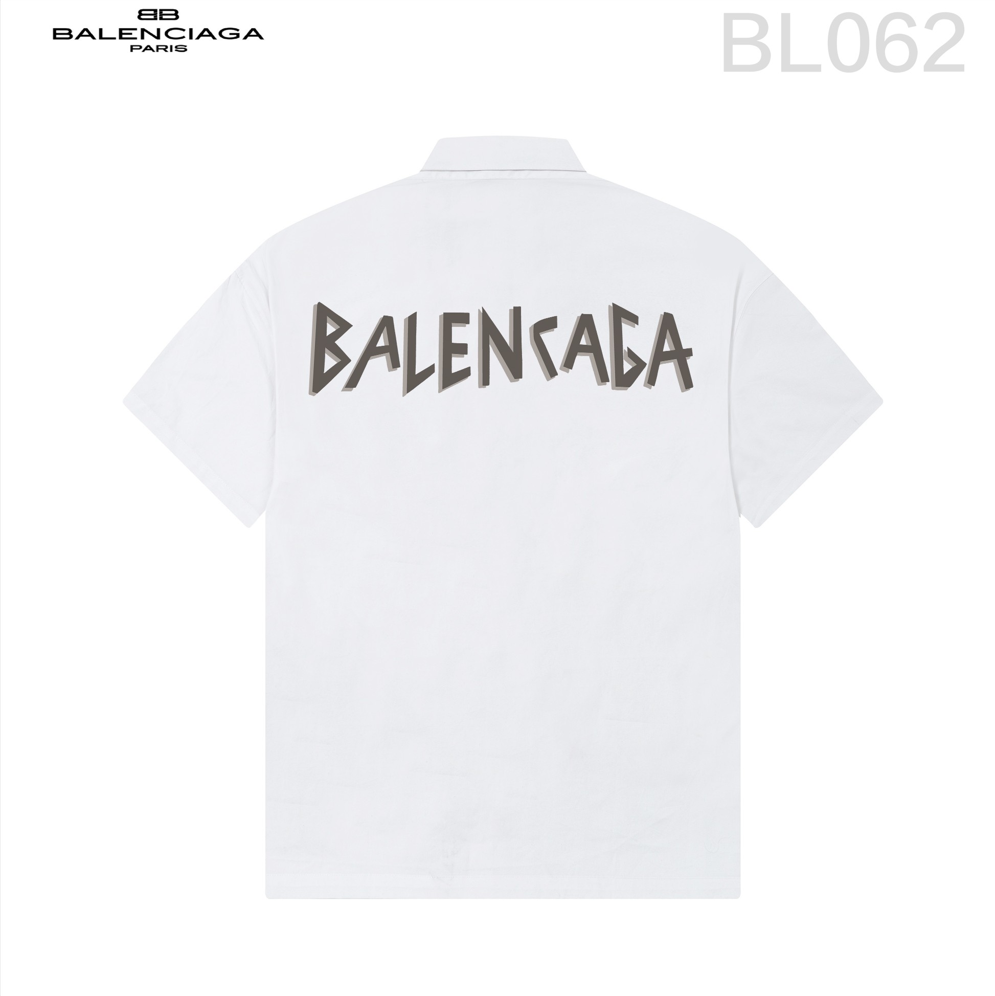 P118 Balenciaga 巴黎世家
 🔥爆款来袭 经典Logo印花短袖衬衫 2024ss官网新款短袖 衬衫 衬衣，精美直喷Logo印花 高端版本，专柜定制面料 透气舒适度高，精工制作，细节处理完美无可挑剔，✅定制logo刻字纽扣，三标齐全。品牌元素设计理念，体现高品质。手感细腻柔软！呈现休闲裁剪，上身版型超赞！🐉码数：M-XXL📢（隔天出货） 