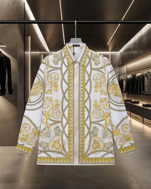 Versace 2025SS Baroque Print Long Sleeve Shirt - High-End Fashion 1 Versace 2025SS Baroque Print Long Sleeve Shirt - High-End Fashion