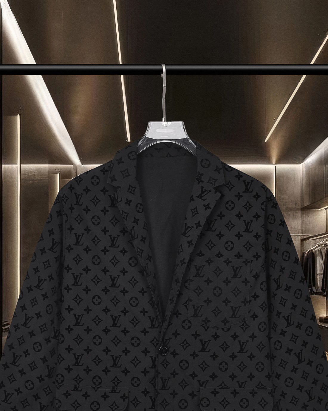 Louis Vuitton Monogram Jacquard Blazer - Slim Fit, Modern Style 3 a1752776607736 8805