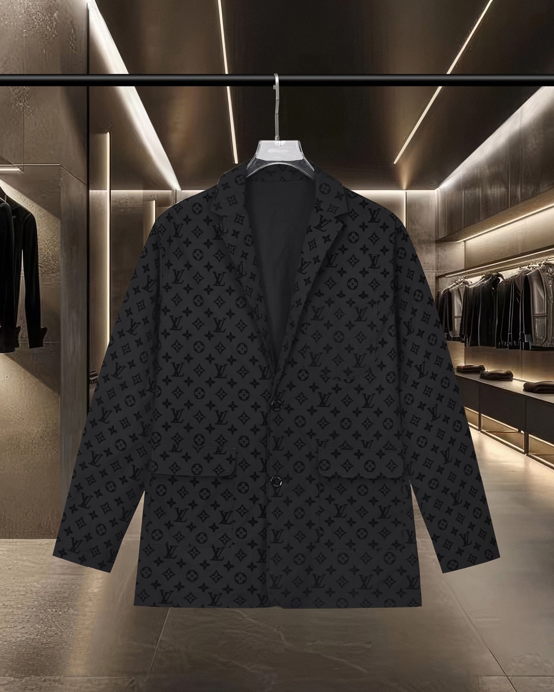 Louis Vuitton Monogram Jacquard Blazer - Slim Fit, Modern Style 1 a1752776607891 7804
