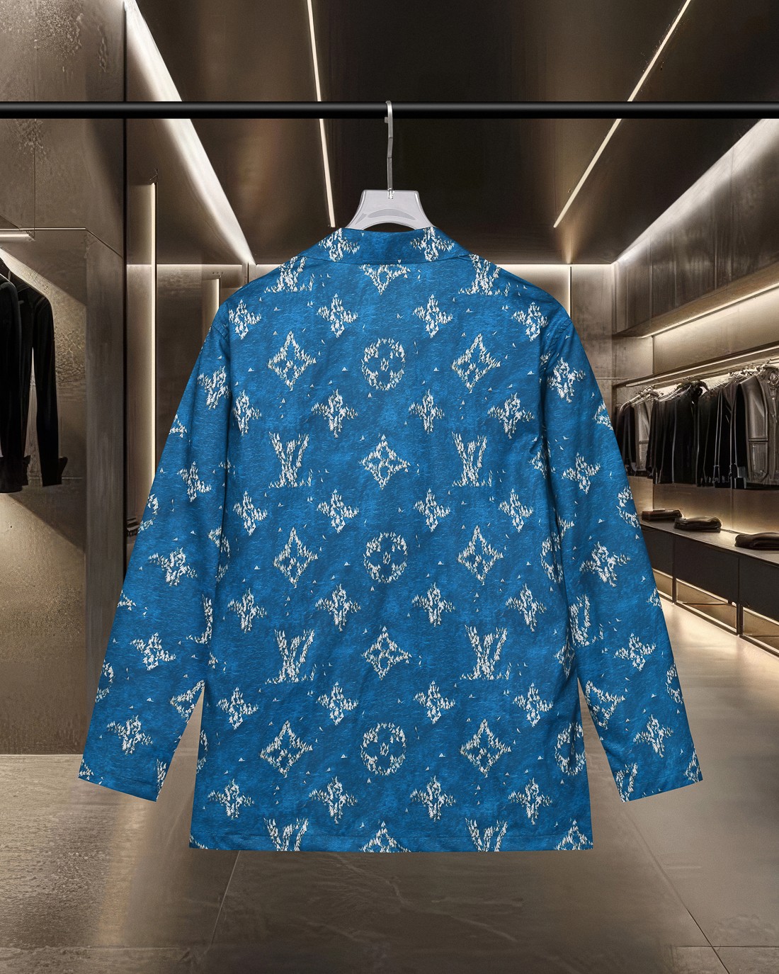 Louis Vuitton Blue Printed Blazer - Lightweight, Breathable Fabric, Perfect Fit 2 a1752776776768 5311