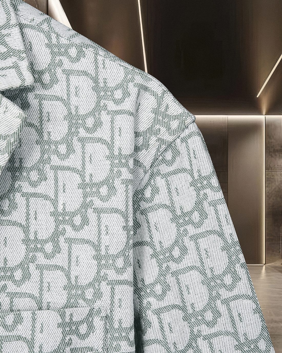 Dior All-Over Logo Jacquard Blazer Jacket, Notched Lapel, Two-Button Closure 7 a1752777078235 3783