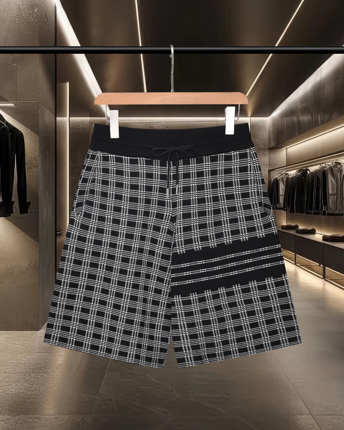 （隔天出货）Thom Browne TB/汤姆布朗 拼色四杠针织休闲运动短裤 2025ss官网新款原版面料 官方同款 短裤定制 网纱毛衣针织面料 高端版本，专柜定制面料 透气舒适度高，精工制作，细节处理完美无可挑剔，✅定制logo刻字纽扣…