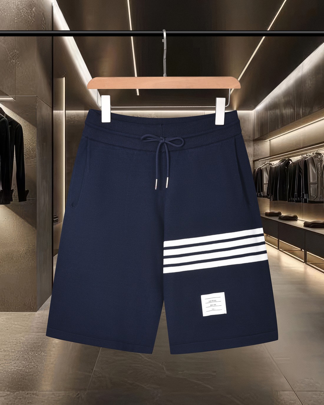 （隔天出货） Thom Browne TB/汤姆布朗 拼色四杠针织休闲运动短裤 2025ss官网新款原版面料 官方同款 短裤定制 网纱毛衣针织面料 高端版本，专柜定制面料 透气舒适度高，精工制作，细节处理完美无可挑剔，✅定制logo刻字纽…